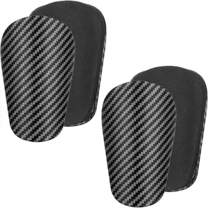 2 Pairs Small Shin Guards Soccer Ultra Lightweight Mini Shin Pads Protective Tiny Shins Guards Soccers Fit for Football Indoor Soccer Training Match Equipment for Boys Girls(3.78" x 2.36")