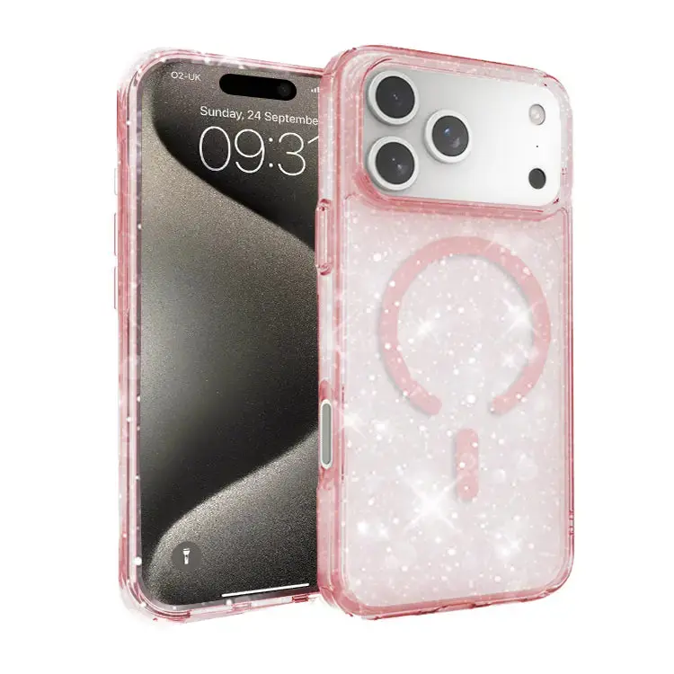 Entronix [Magnetic] Case Compatible with iPhone 17 Pro Max - [Hard Back] Glitter Color