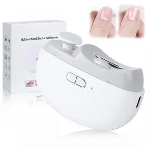 3-in-1 Automatic Electric Nail Clipper for Kids & Seniors – Safe, Rechargeable, Portable Manicure Tool with Polisher, Cuticle Pusher, Adjustable Speed & Mess-Freel