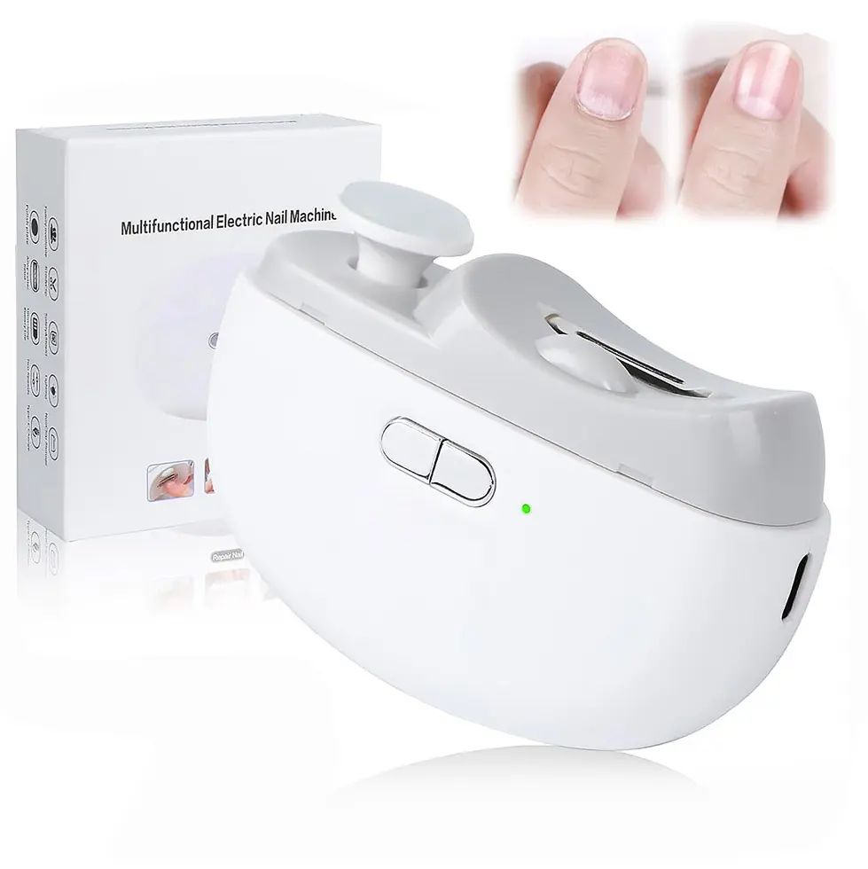 3-in-1 Rechargeable Electric Nail Clipper for Kids - Safe, Portable Manicure Tool with Polisher, Cuticle Pusher, Adjustable Speed, Mess-Free Design for Seniors Auto Trim, Rechargeable Nail Tools, Self-Grooming Nail Tools