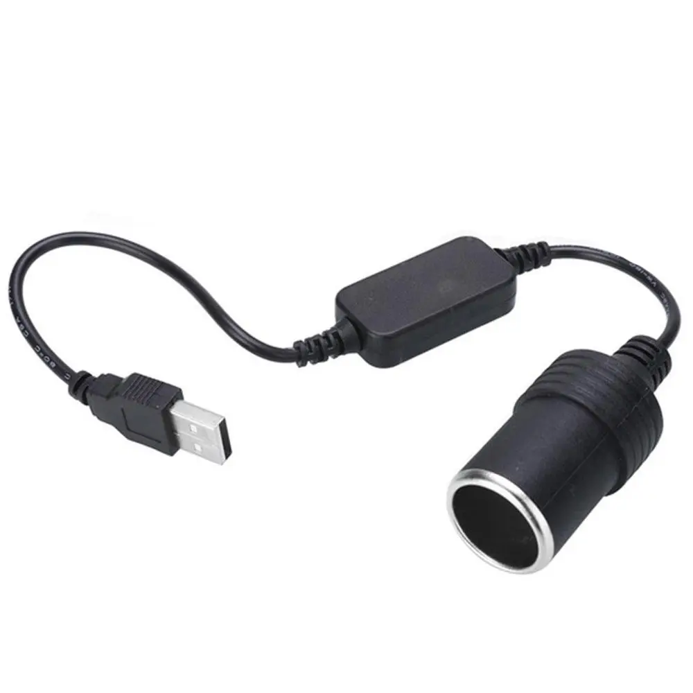 Usb to Cigarette Lighter Adapter 5V 2.1a to 12v 8W dc car Charger Converter USb Male to Female Power Socket for Auto Truck Rv Vehicle Car Plug Adapter