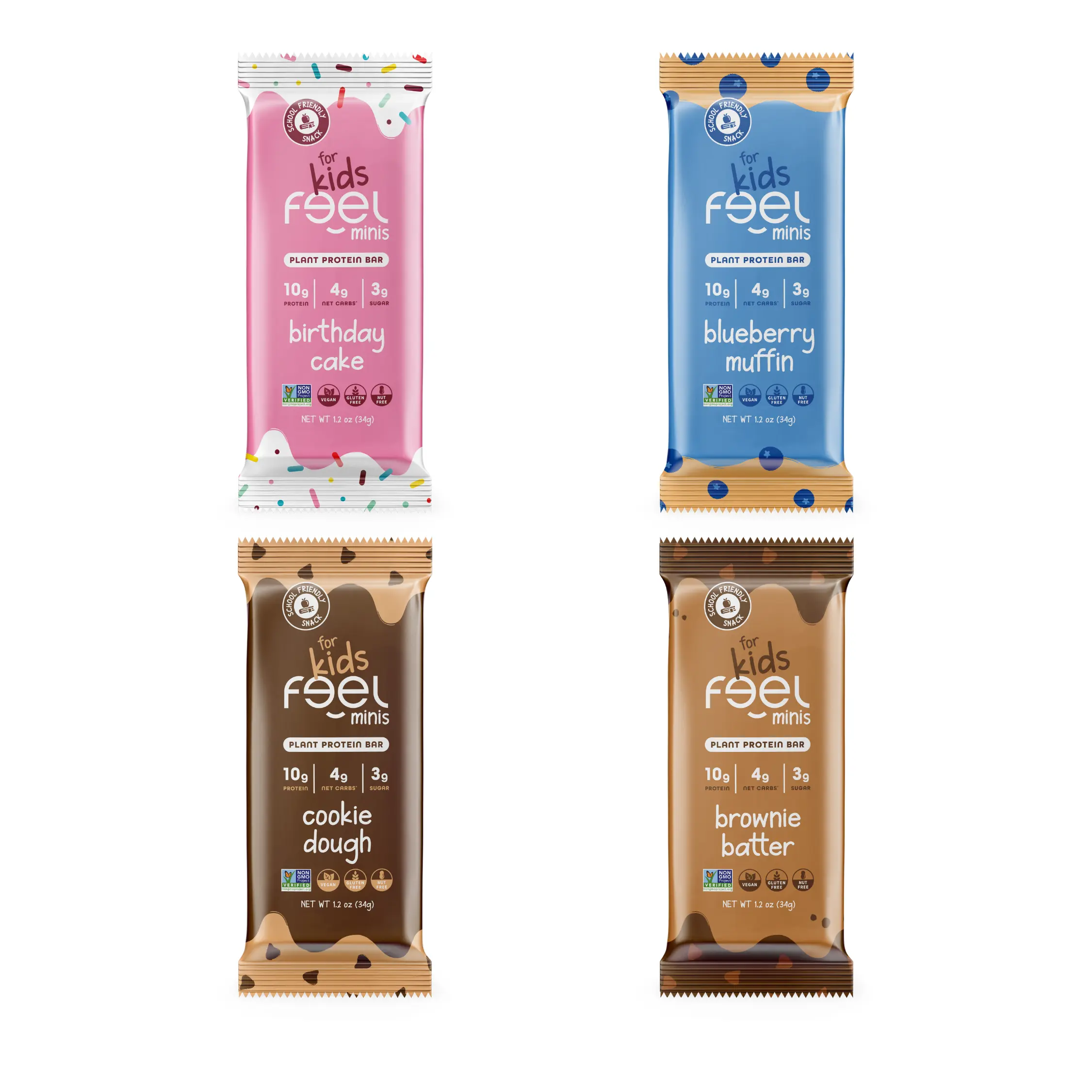Feel Minis 12 Variety Pack – Protein Bars for Kids