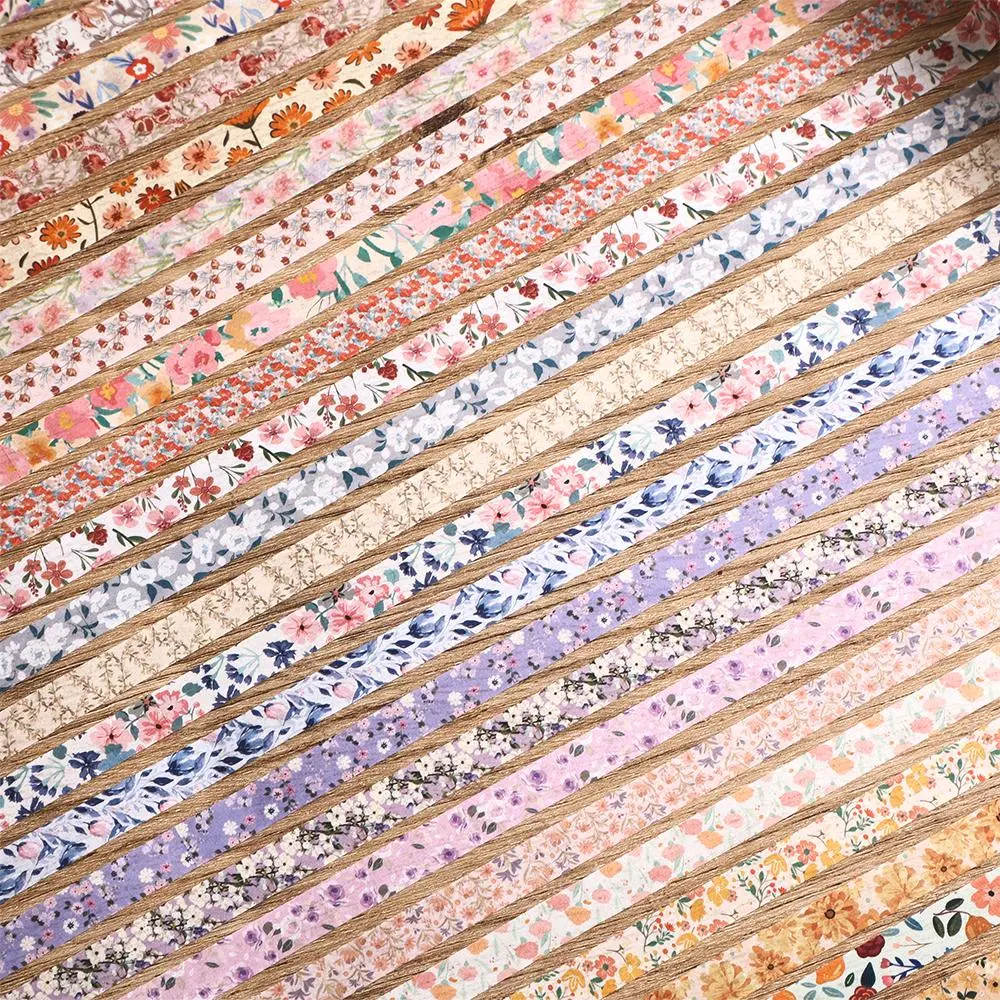 Vintage Floral Tape, 60 Rolls Retro Flower Pattern Washi Tape, 2m Long Decorative Masking Tape Set for Handcraft Diy Crafts Scrapbooking Supplies Planners Journaling Scrapbook Materials