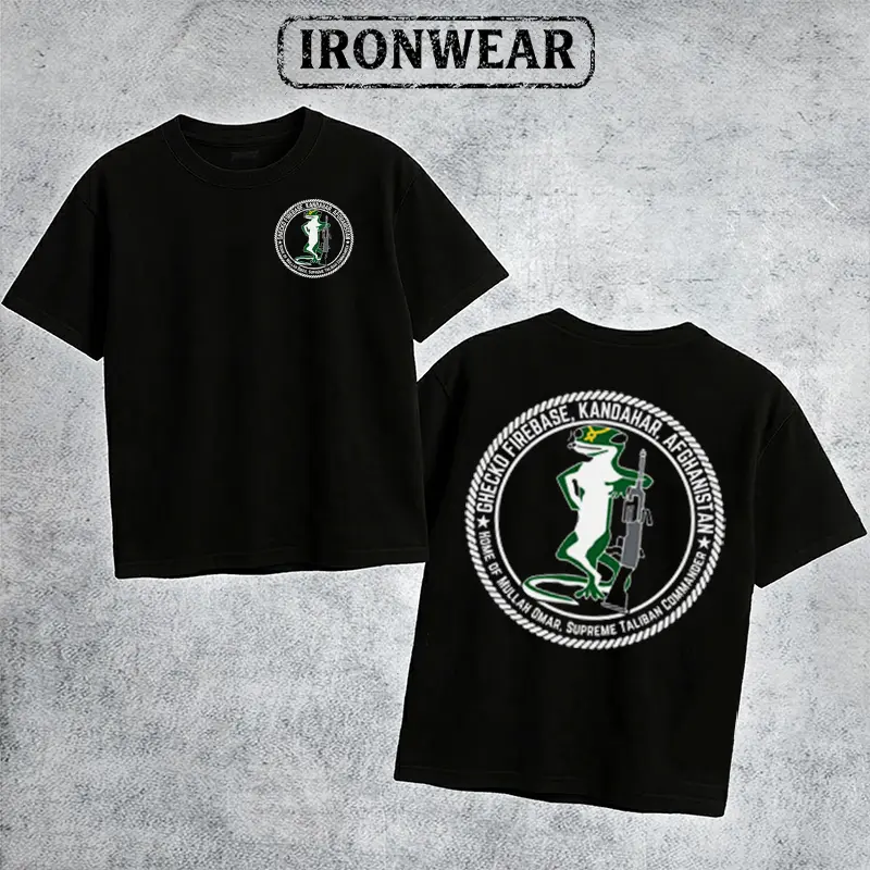 [Collection] IronWear Ghecko Firebase Kandahar Afghanistan Military T-Shirt, Military Veteran T-Shirt, GWOT Tactical Apparel Outdoor Sports Apparel Gift Men