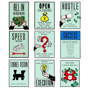 Time Is Money Canvas Wall Art, Motivational Graffiti Poster, Bedroom & Office Decor