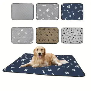 Washable Waterproof Pet Pee Pad, Extra Thick Highly Absorbent Reusable Dog Training Pad, Non-Slip Mat for Small Dogs & Cat Litter Box
