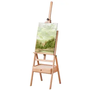 Father's Day Gift VEVOR Studio H-Frame Easel Holds Canvas Art up to 36" Beechwood Artists Easel