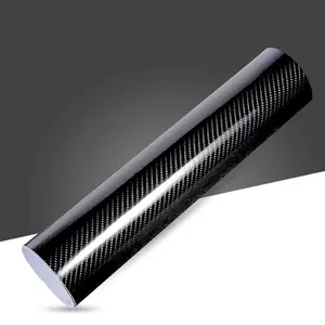 Ultra Gloss Black Vinyl Car Wrap Premium Paint Replacement Film Roll with Air Release Technology, Stretchable Protective Cap Liner, Self Adhesive, Indoor Outdoor (1ft x 5ft)