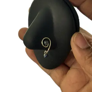 LAPIS SPIRAL Nose Cuff with Dangle Non-Piercing Jewelry in Silver Gold Copper & Bronze Tarnish Resistant Wire Fashion AccessoryLove