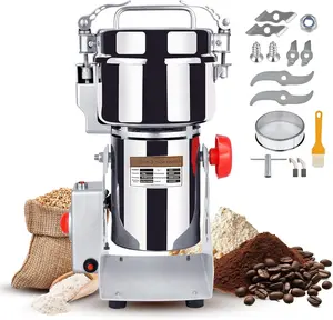 750g High-Speed Electric Grain Mill , 2800W 110V Stainless Steel Flour Mill Makes Gluten Free Flours, Grain Mill for Home and Commercial Use