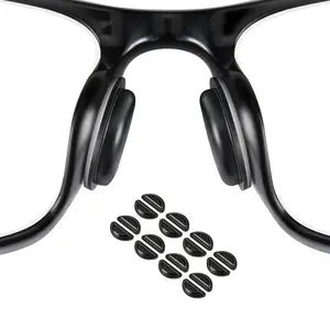 Eyeglass Nose Pads, Comfort Soft Silicone Glasses Nose Pad, Anti-Slip Heighten Air Chamber Glasses Grips for Eyeglasses and Sunglasses, with Sticky Backing(2-4-8 Pairs)