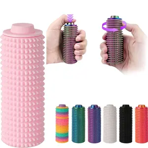 【New upgrade】Prickly Spinny Click | Pain Stimming Fidget Toy with Magnetic Silicone Balls & Handmade Taba Squishy for Adults - Discreet Quiet Stress Relief Toy, Stress Relief Sculptures