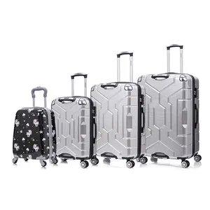4-in-1 suitcase set, expandable, PC material 16/20/25/29in, suitable for travel technology cyberpunk