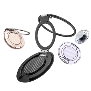 Magnetic Ring Stand: Ultra-thin Aramid Fiber,360° Rotating and Folding Ring Clip, Strong MagneticSilicone Ring, 2-in-1 Phone Grip, Detachable, Lightweight,and Portable, Compatible with iPhone & Android