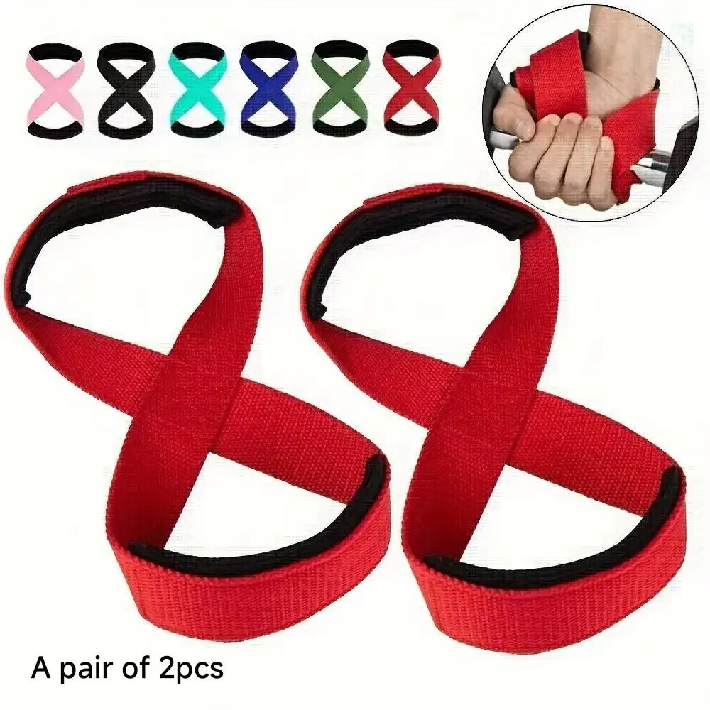 Figure 8 Straps, Deadlift Weight Lifting Wrist Straps, Power Lifters Workout Pull-ups Horizontal Bar Gym Fitness Wristbands, Fitness Training Straps