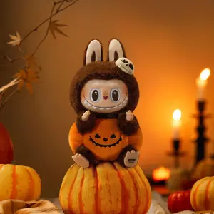(AziHW1012)Happy Halloween Party Series-Sitting Pumpkin Vinyl Plush Pendant