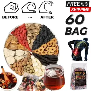 60Bag Kidney Tea Formula Ginseng Eight Treasure Tea, Ginseng Eight Treasures Tea, Organic Kidney Cleanse Tea, Traditional Healthy Kidney Cleansing Tea for Men & Women