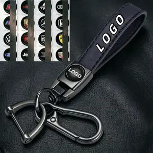 Premium Leather Car Keychain Strap - Anti-LostDesign - 360° Swivel - Universal Car Accessory