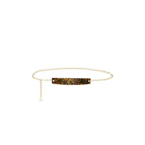 Lele Sadoughi Bessette Chain Belt in Tortoise