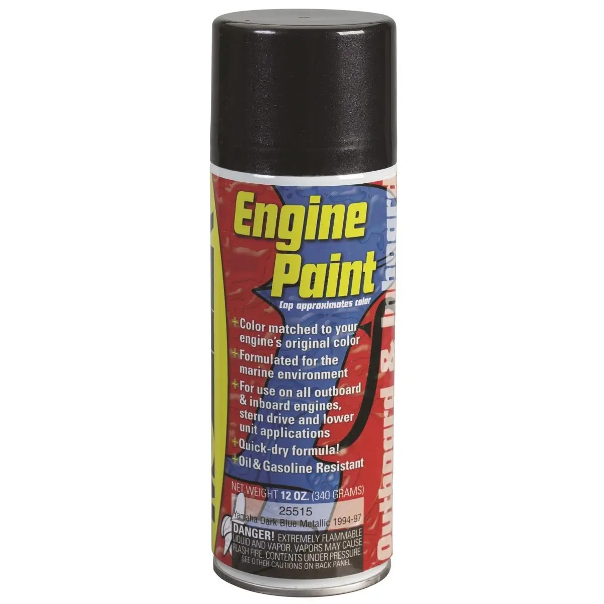 212 MAIN Moeller Manufacturing 025107 Evinrude Metallic Blue Acrylic Heatproof Engine Paint, Acrylic Lacquer for Water Sports Kayaking Equipment