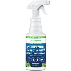 Smart Grower Natural Peppermint Oil Spray – Safe Scent Formula for Home & Garden – 16 FL OZ Insect Repellent