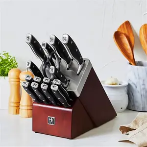Forged Accent 16-Piece Knife Block - Ceramic Wheels for Honeing and Sharpening - Kitchen