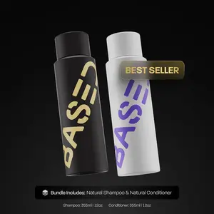 BASED Shower Duo | Shampoo + Conditioner | Deep Clean, Hydrates, Soothes Scalp, Boosts Volume | Fresh Peppermint | Premium Non-Toxic Formula | 8oz Each