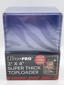 Ultra Pro 3X4 Thick Toploaders 130pt Point 1 Pack of 10 TOPLOADERS For Relic and Jersey Cards