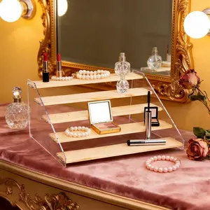 Acrylic Handmade Staircase Display Stand, 2-5 Layer Jewelry Holder, Bracelet Ring Storage, Desk Organizer, Durable Storage Organizer, Romantic Gift for Her