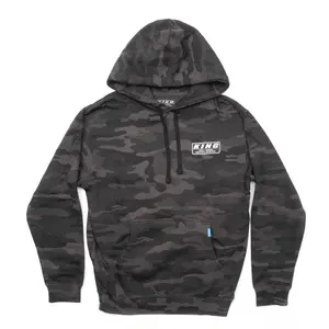 KING SHOCKS (DARK) BLACK CAMO PULLOVER HOODIE, Trendy 3D Hoodie, Realistic Print Sweatshirt, Cool Unisex Fashion Top