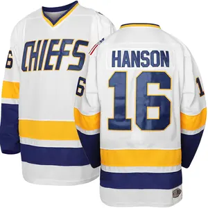 Hanson Brothers Jersey, Charlestown Chiefs 16,17,18 Slap Shot Ice Hockey Movie Jersey