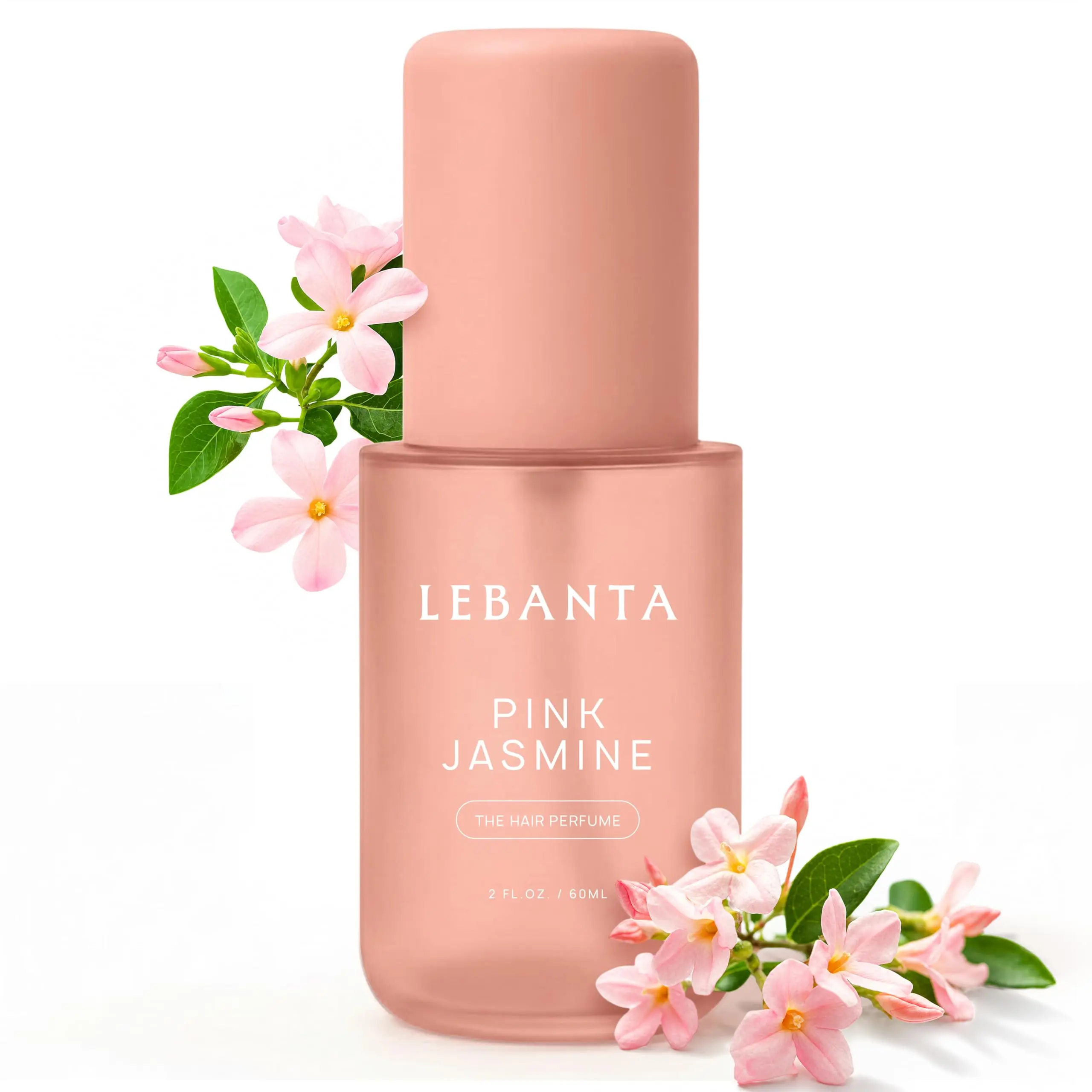 Lebanta Pink Jasmine Women's Hair Perfume Oil Spray - 60ml Travel Size, Odor Eliminator, Fresh Fragrance, Post-Gym Body Mist, Hair Care Gift (Single Item), Spray On Hair, Adults