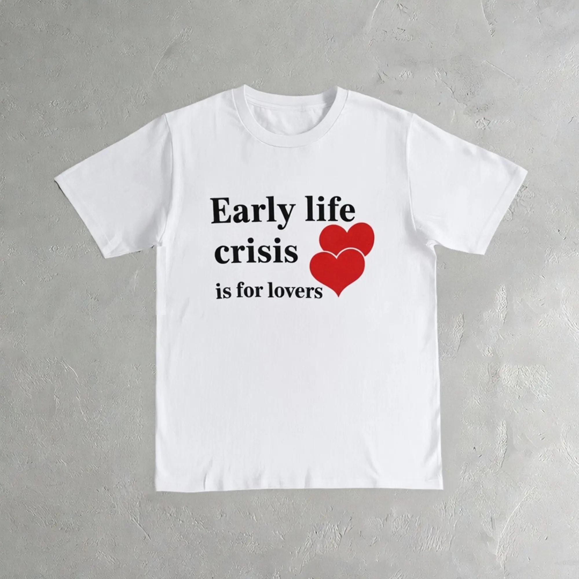 Nettspend Early Life Crisis Lovers Graphic T-shirt Y2k Hip Hop Merch, Music Lover Shirt, Gift for Fans