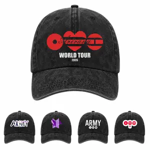 Embroidered ARIRANG Washed Hat 2026 World Tour Trucker Hat, 90s Vintage Hats, K-pop Cap for Men Women, Arirang Tour Merch, Casual Streetwear Gift for Fans, Baseball Hat, Baseball Cap, Custom Embroidered Hats, Kpop Merch