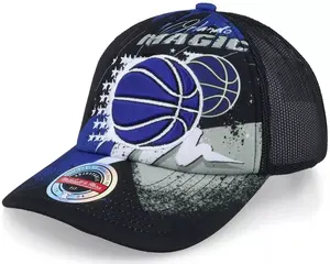Mitchell & Ness Black NBA Orlando Magic Hyper Trucker HWC Snapback
