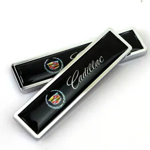 For 2PCS Cadillac Luxury Auto Car Body Fender Metal Emblem Badge Sticker Decal