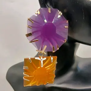 Irresistible 2 Tier Multi Color Stone Earrings