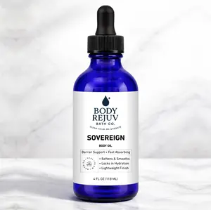 Sovereign Perfume Body Oil for Men Masculine Fragrance with Bergamot & Virginia Cedar 4 oz Fast Absorbing Nourishing Oil for All Skin Types