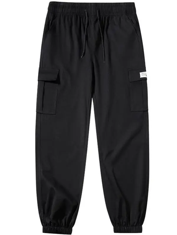 Men’s tactical cargo jogger pants with pockets, elastic waistband and drawstring design—comfortable and durable. Features an elastic waist and elastic cuffs. Street-style long pants suitable for everyday wear; if you prefer a looser fit, we recommend orde