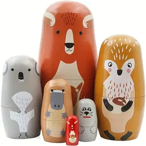 Handmade Wooden Puppet Sets, Nesting Dolls, Collectible Toys, Perfect Gifts for Kids & Adults, Ideal for Birthdays, Holidays, Weddings