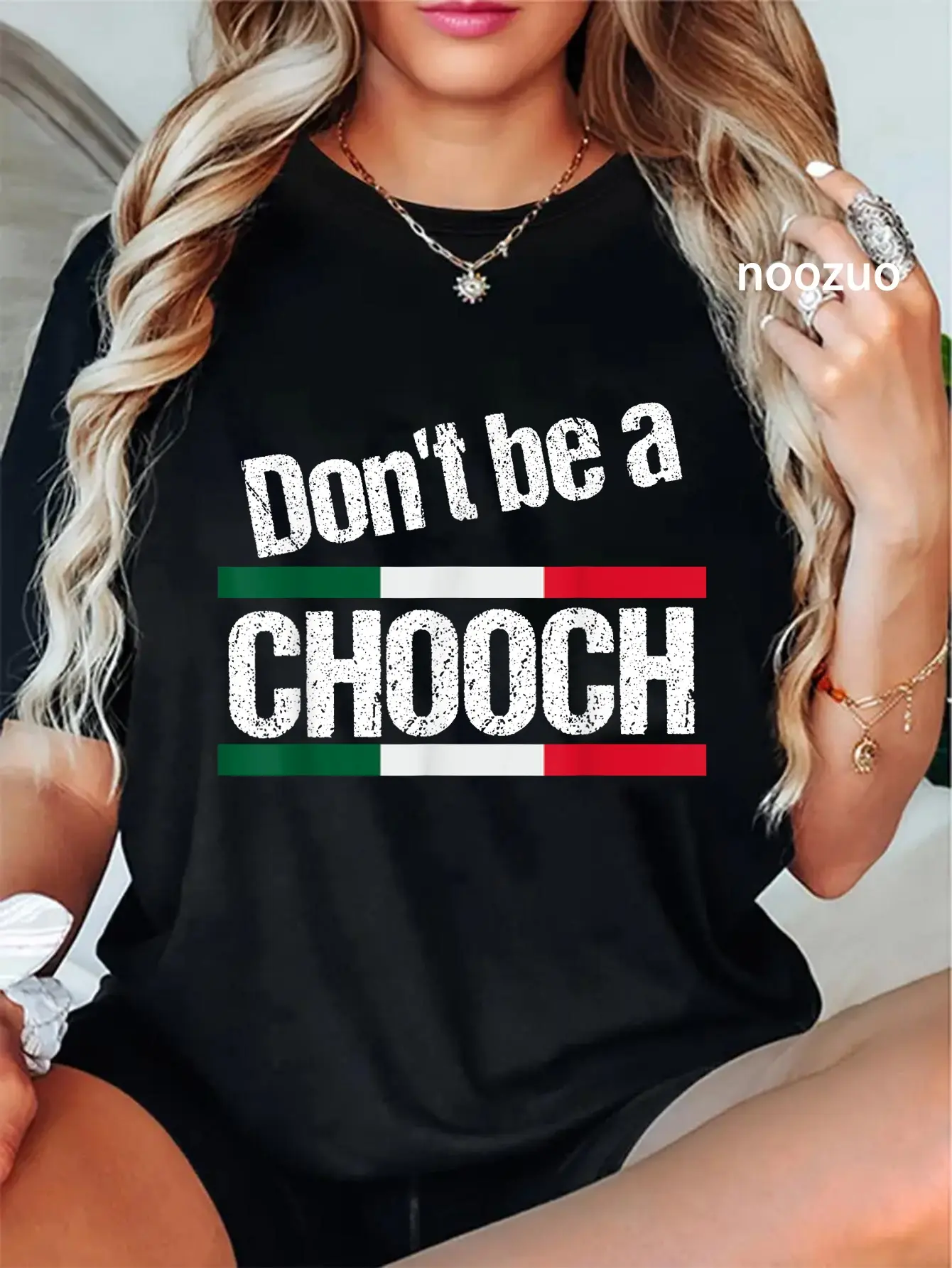 100% Cotton Funny Italian Sayings Men Women Don't Be A Chooch T-Shirt