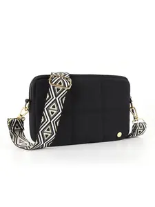 Women's Fashionable Geometric Pattern Zipper Crossbody Bag, Casual Versatile Shoulder Bag for Daily Used, Trendy All-match Commuter Bag, Crossbody Purses, Casual Crossbody Bags