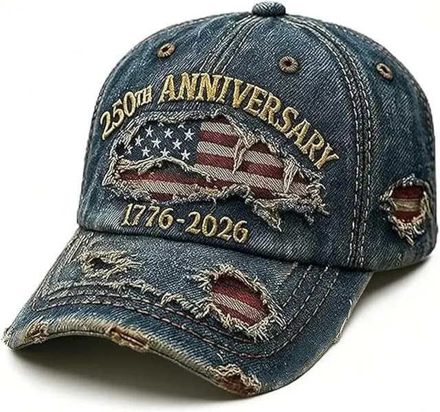 U.S. 250th Anniversary 250 Years of Freedoms Hats Cycling Embroidered Cap for