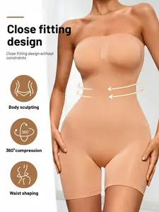 3 Piece Strapless Invisible Shapewear Bodysuit Set, 360° Firm Control for S-Curve Shape, Comfortable Everyday Wear and No Rolling Edges