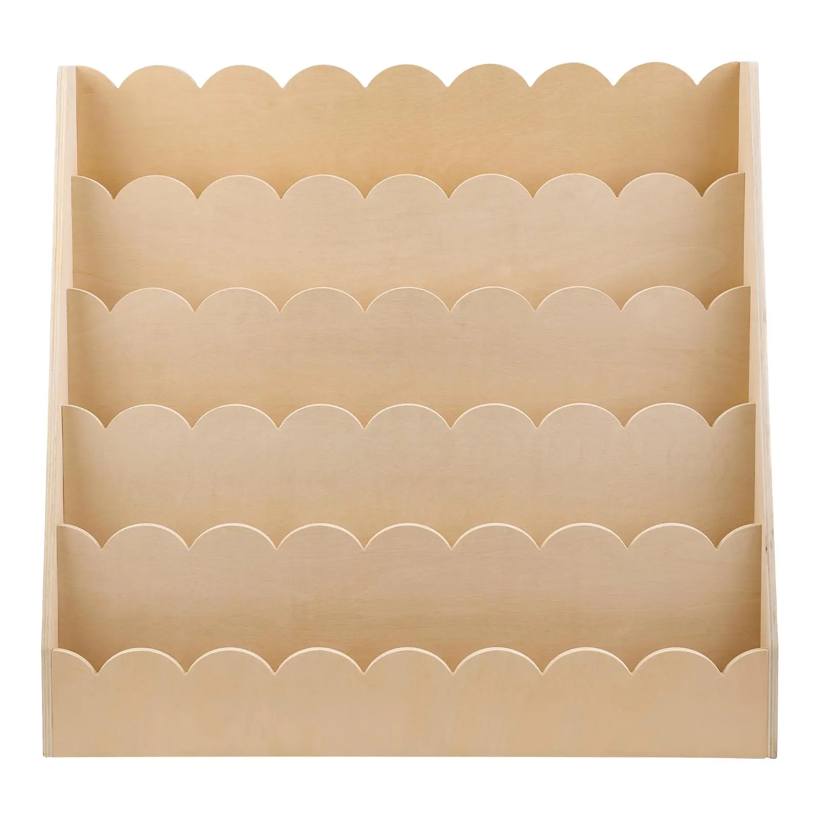 【SummerFinds】VEVOR Montessori 5-Tier Scalloped Front-Facing Kids Bookshelf, Stable Anti-Tip Safe Book Rack with Curved Edges & Dual Backpack Hooks, for Kids Room Organization Ideas