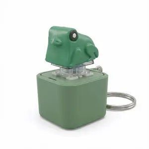 Frog Croaking Fidget Toy Keychain - Sensory Stress Relief with Colorful Lights & Sound. Fun Anxiety Squeeze Toy for Adults Kids. Portable Gift Idea Clip