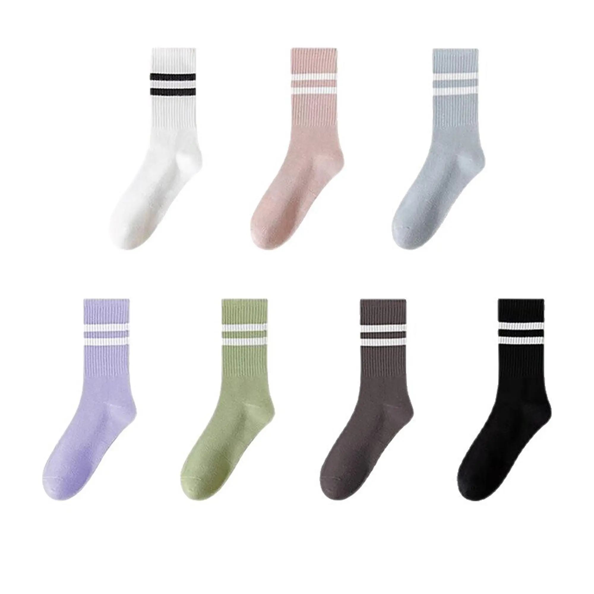 Women's Striped Athletic Socks, Breathable All-Season Comfort Fit, Anti-Odor and Antibacterial for Running, Yoga, Casual Wear, Socks For Women, Athletic Socks Built For Active Days