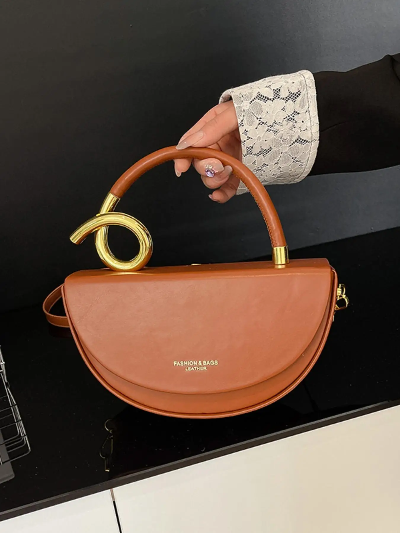 Women's Fashionable Solid Color Handbag, Casual Versatile Crossbody Bag for Daily Commuting, Stylish High-end Commuter Bag for Party and Shopping