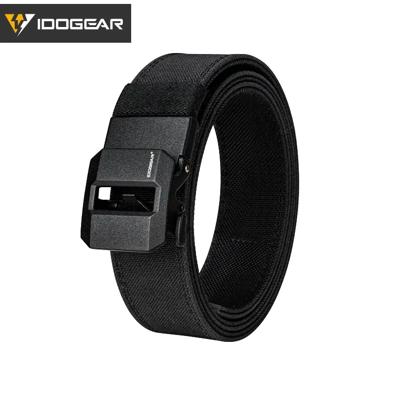 IDOGEAR Men's 1.5" Nylon Ratchet Belt Adjustable No-hole Quick Release Buckle Fit for CCW Hiking Outdoor Belts 3430