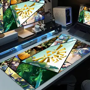 Zeldas of Legends Mouse Pad High definition printing Computer Mousepad Office 1000x500mm 900×400mm 800×400mm 600x300mm XXL Pc Game Mousemat Non-slip Rubber Keyboard Deskmat Anime Mousepad